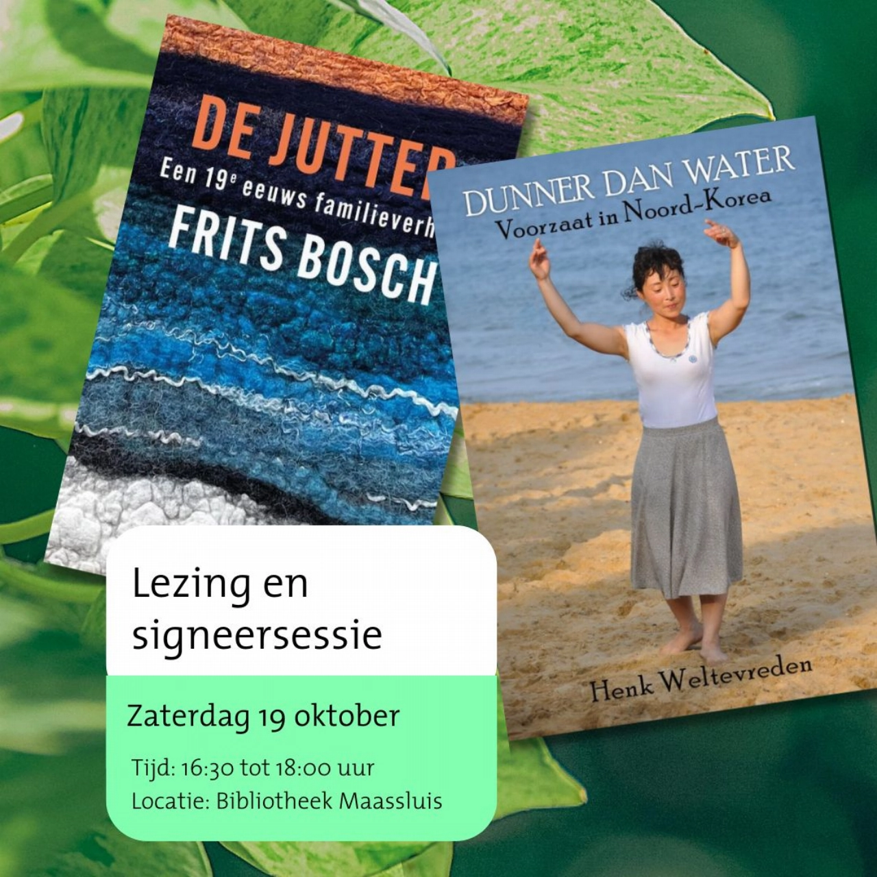 Frits Bosch en Henk Weltevreden in De Plataan